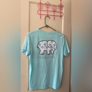 Ivory Ella Teal Starfish Elephant Shirt